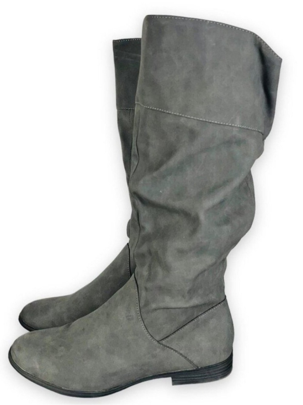 Style & Co. Kelimae Gray Over-the-Knee Slouch Boots (Wide Calf)